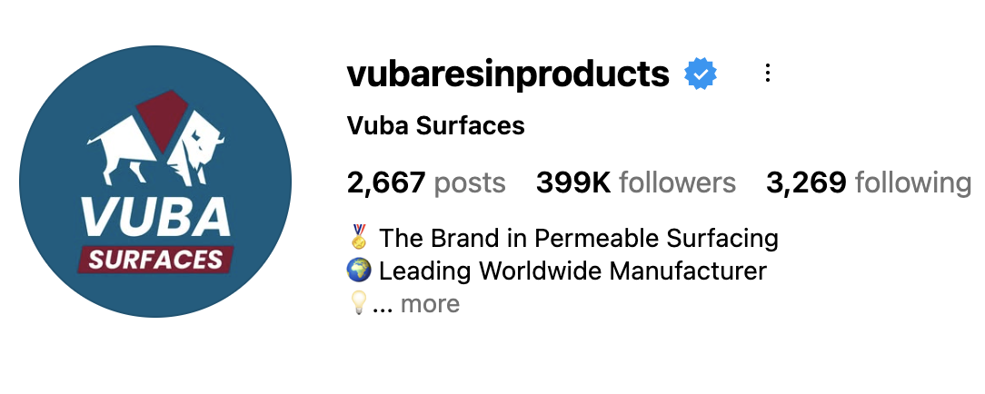 Vuba Instagram 399K followers