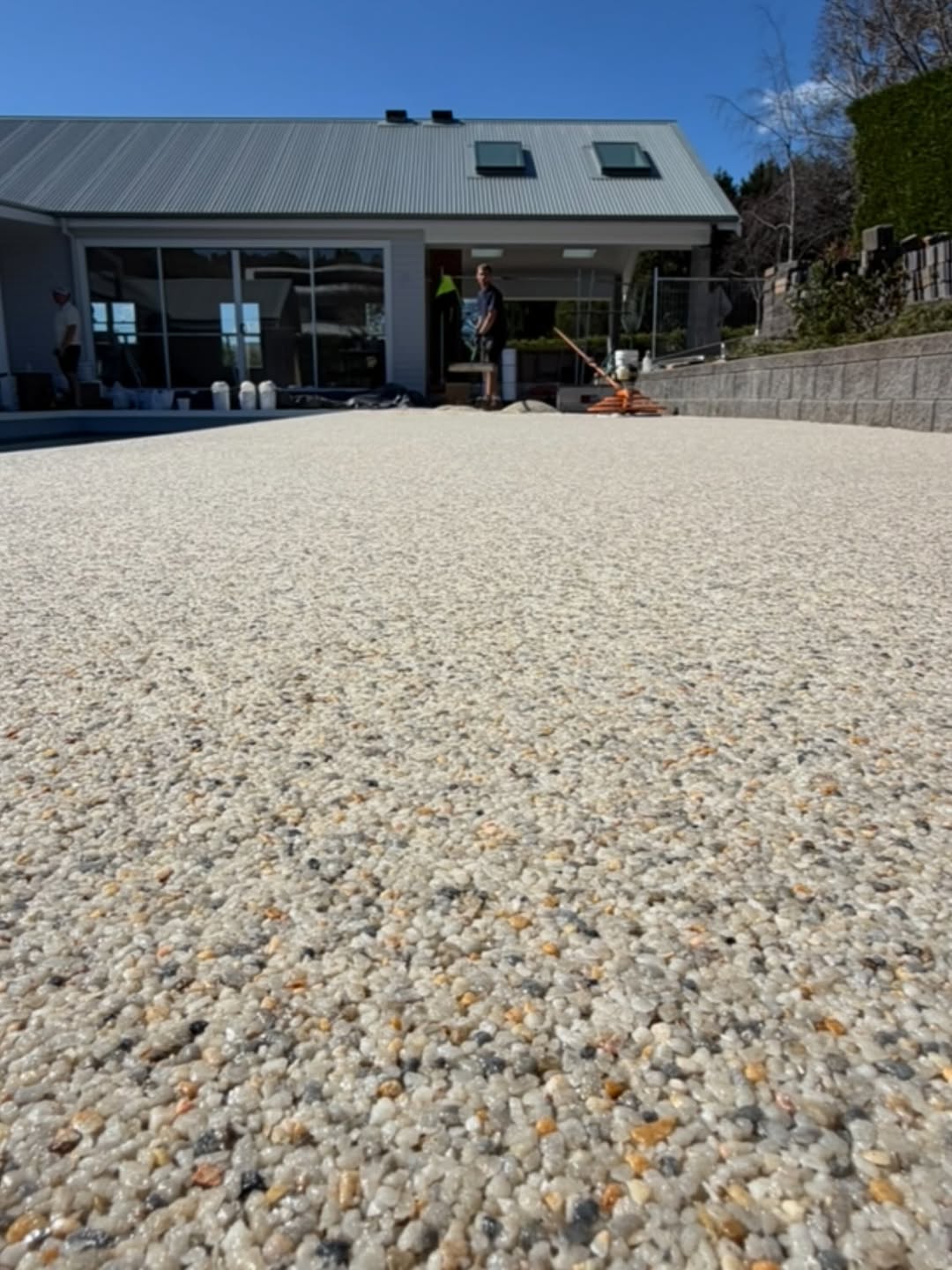 250m2 resin bound pool surround transformation in Mittagong